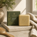 Solid shampoo bar for everyday botanical scalp cleansing